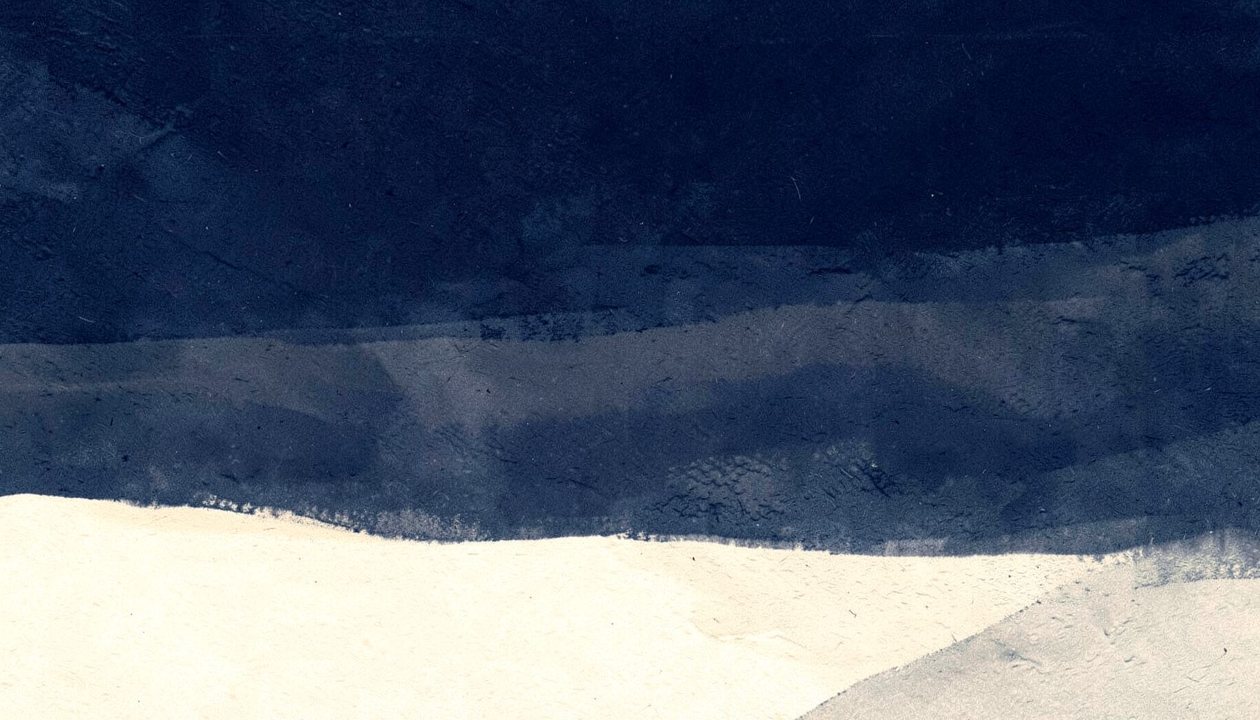 A textured abstract composition in deep navy and soft cream, evoking open horizons and forward-looking optimism.
